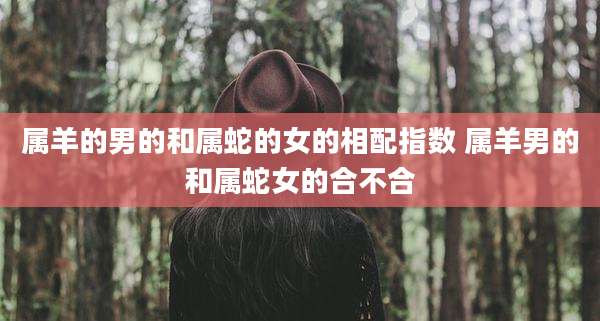 属羊的男的和属蛇的女的相配指数 属羊男的和属蛇女的合不合