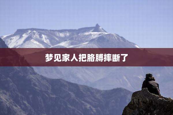 梦见家人把胳膊摔断了