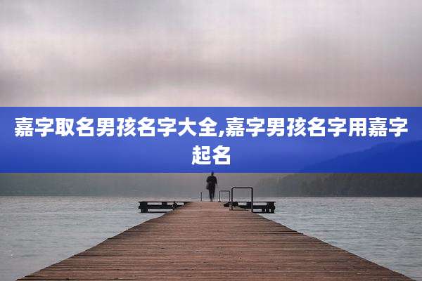 嘉字取名男孩名字大全,嘉字男孩名字用嘉字起名