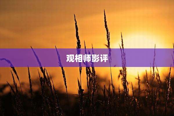 观相师影评