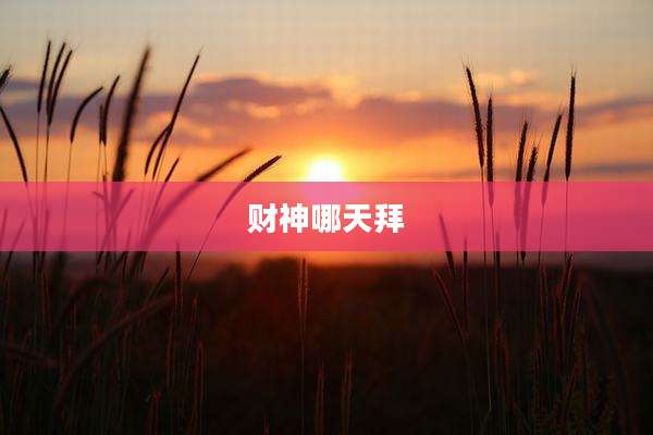 财神哪天拜