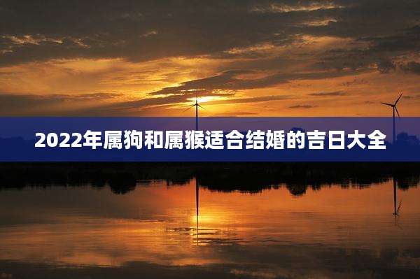 2022年属狗和属猴适合结婚的吉日大全