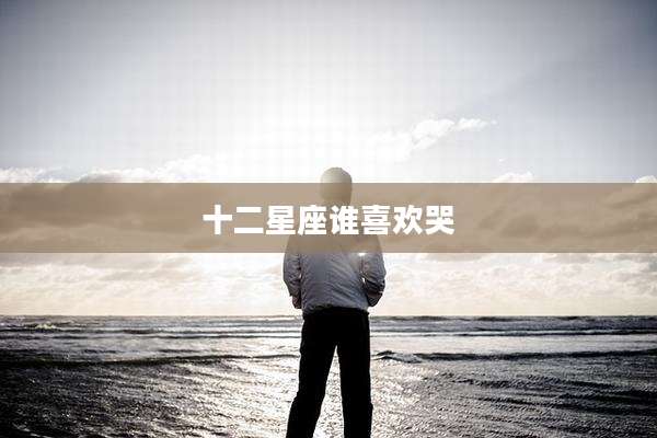 十二星座谁喜欢哭