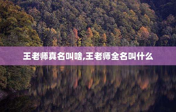 王老师真名叫啥,王老师全名叫什么