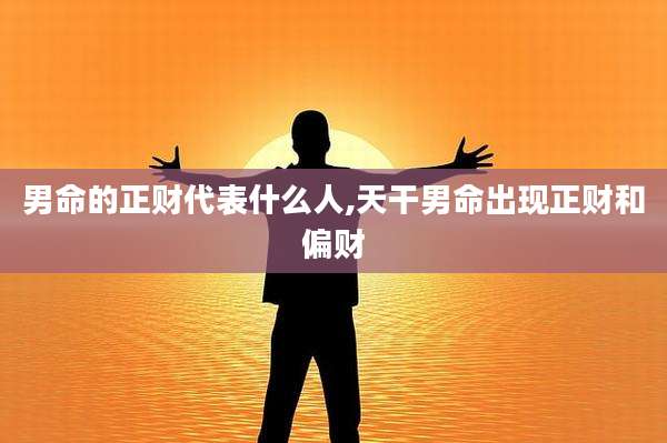 男命的正财代表什么人,天干男命出现正财和偏财