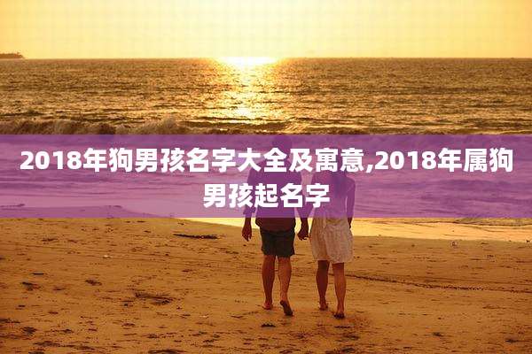 2018年狗男孩名字大全及寓意,2018年属狗男孩起名字