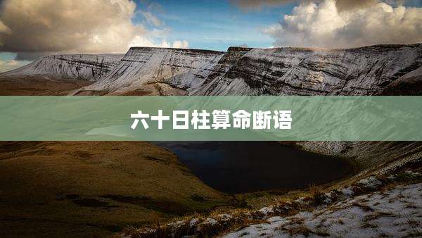 六十日柱算命断语