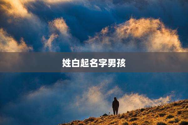 姓白起名字男孩