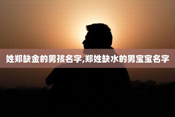 姓郑缺金的男孩名字,郑姓缺水的男宝宝名字