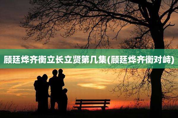 顾廷烨齐衡立长立贤第几集(顾廷烨齐衡对峙)