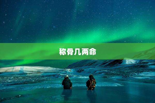 称骨几两命