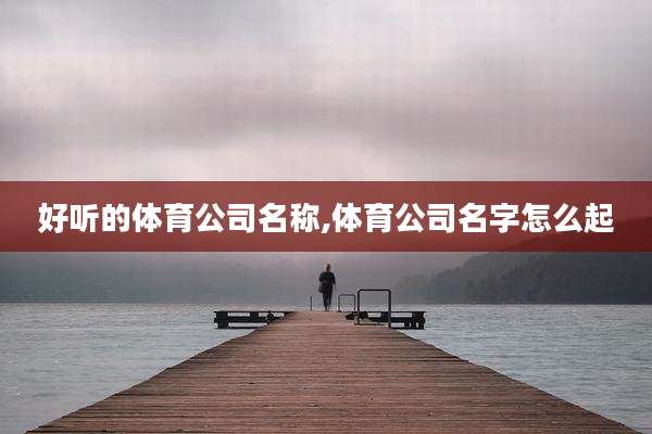 好听的体育公司名称,体育公司名字怎么起