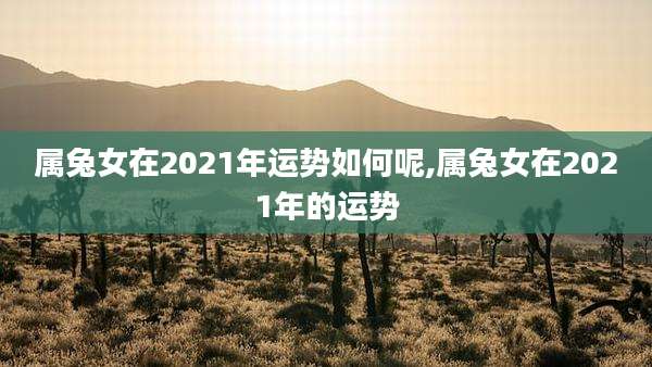 属兔女在2021年运势如何呢,属兔女在2021年的运势