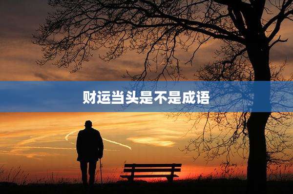 财运当头是不是成语
