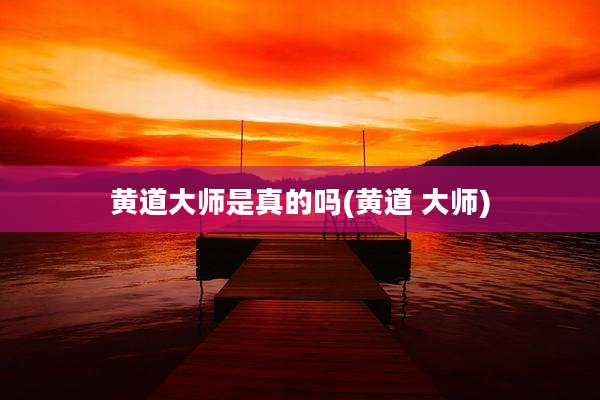 黄道大师是真的吗(黄道 大师)