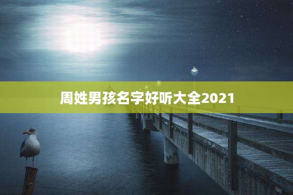 周姓男孩名字好听大全2021