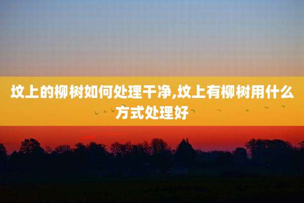 坟上的柳树如何处理干净,坟上有柳树用什么方式处理好
