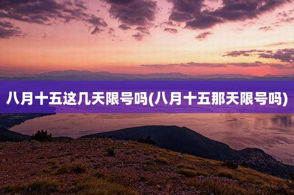八月十五这几天限号吗(八月十五那天限号吗)