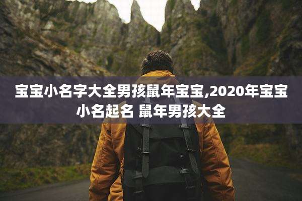 宝宝小名字大全男孩鼠年宝宝,2020年宝宝小名起名 鼠年男孩大全