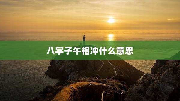 八字子午相冲什么意思