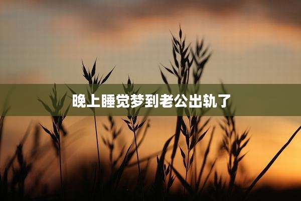 晚上睡觉梦到老公出轨了