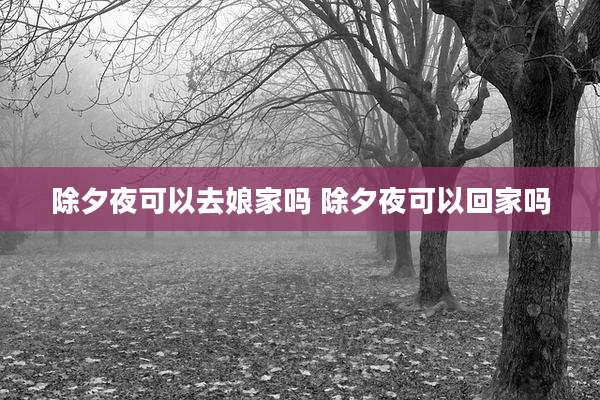 除夕夜可以去娘家吗 除夕夜可以回家吗