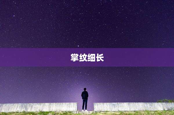 掌纹细长