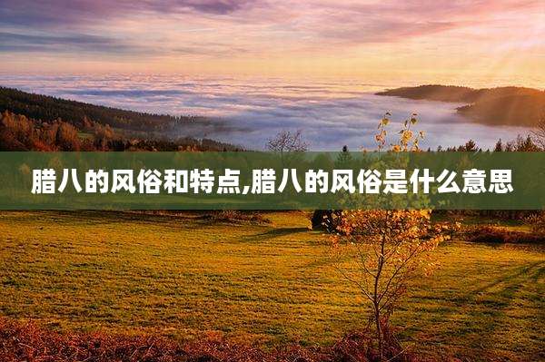 腊八的风俗和特点,腊八的风俗是什么意思