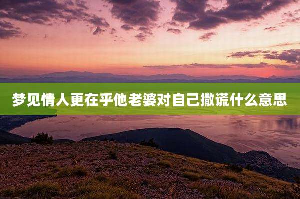 梦见情人更在乎他老婆对自己撒谎什么意思