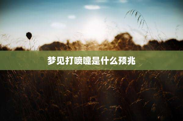 梦见打喷嚏是什么预兆