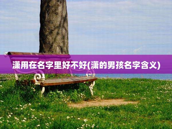 潇用在名字里好不好(潇的男孩名字含义)
