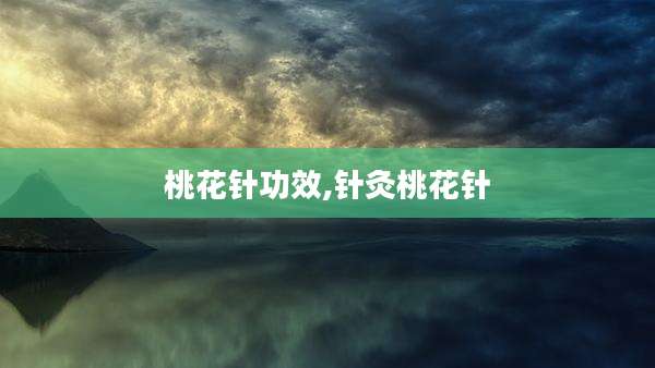 桃花针功效,针灸桃花针