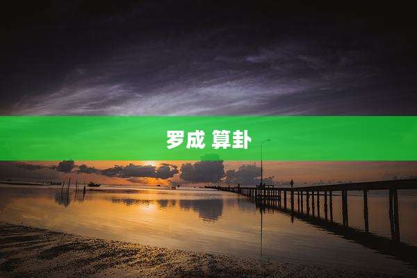 罗成 算卦