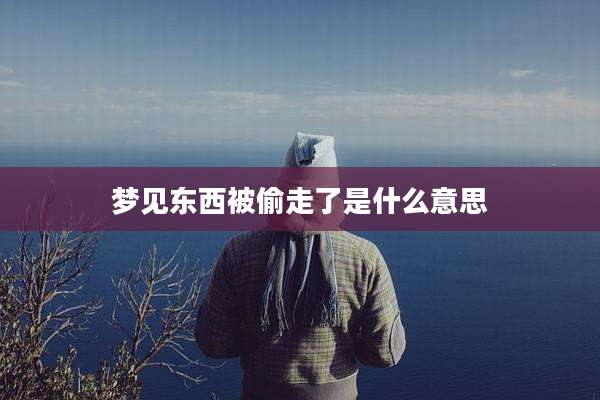 梦见东西被偷走了是什么意思