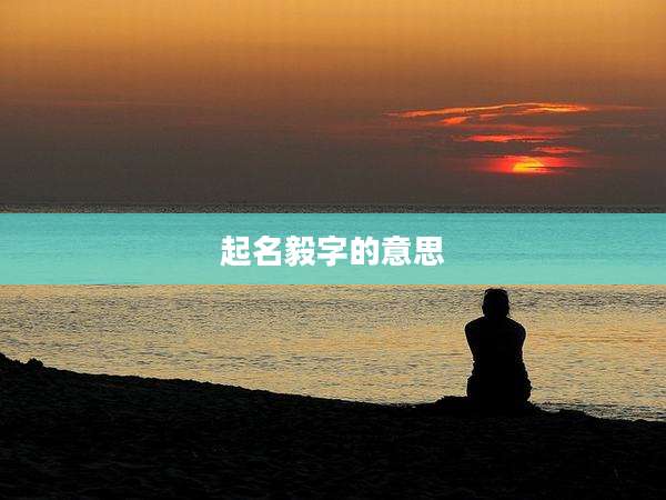 起名毅字的意思