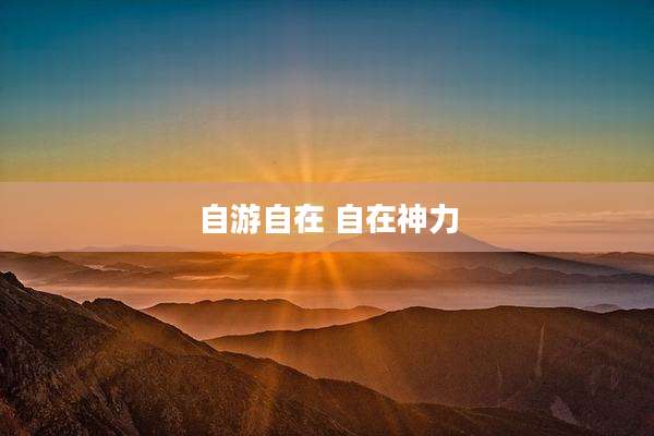 自游自在 自在神力