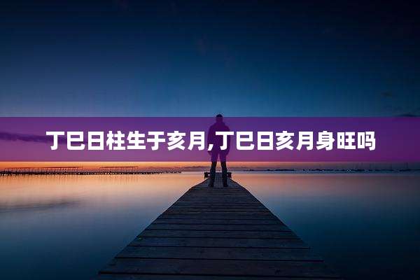 丁巳日柱生于亥月,丁巳日亥月身旺吗