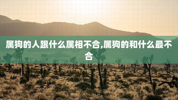 属狗的人跟什么属相不合,属狗的和什么最不合