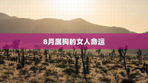 8月属狗的女人命运