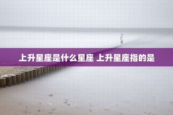 上升星座是什么星座 上升星座指的是