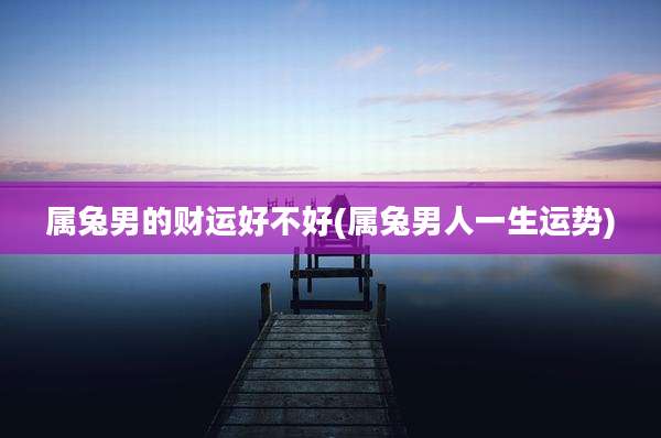 属兔男的财运好不好(属兔男人一生运势)