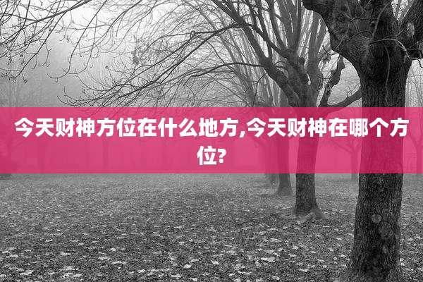 今天财神方位在什么地方,今天财神在哪个方位?