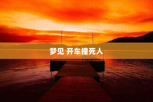梦见 开车撞死人