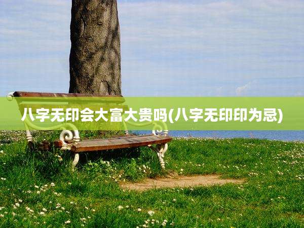 八字无印会大富大贵吗(八字无印印为忌)