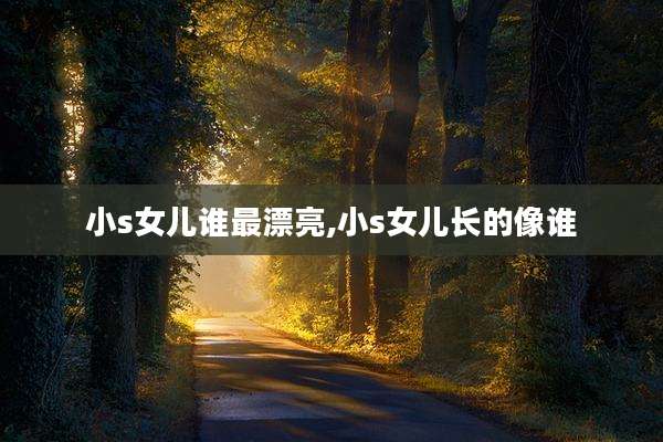 小s女儿谁最漂亮,小s女儿长的像谁