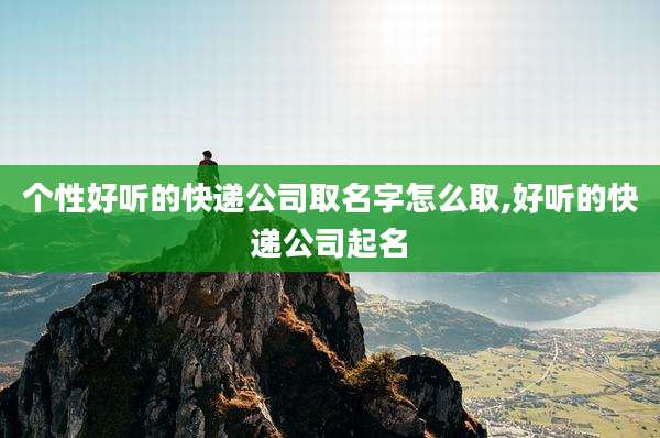 个性好听的快递公司取名字怎么取,好听的快递公司起名