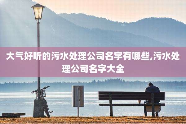 大气好听的污水处理公司名字有哪些,污水处理公司名字大全