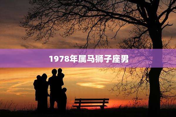1978年属马狮子座男