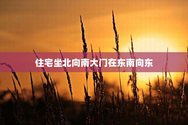住宅坐北向南大门在东南向东