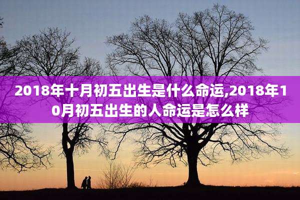 2018年十月初五出生是什么命运,2018年10月初五出生的人命运是怎么样